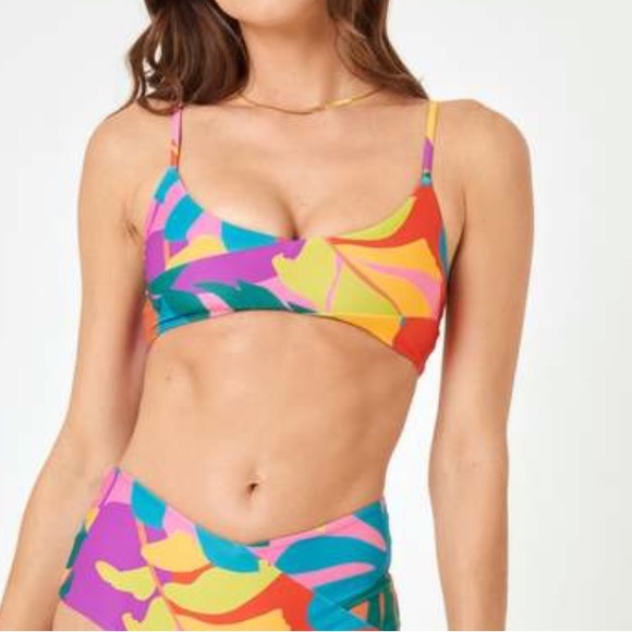 l*space Other - L*SPACE Printed High Tide Bikini Top In Copacabana NEW Size XS